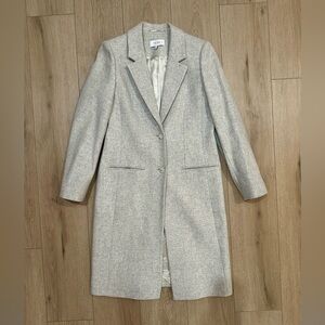 Reiss Melange heather grey wool coat